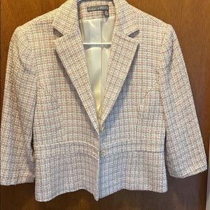 Tristan and American pink and white blazer EUC